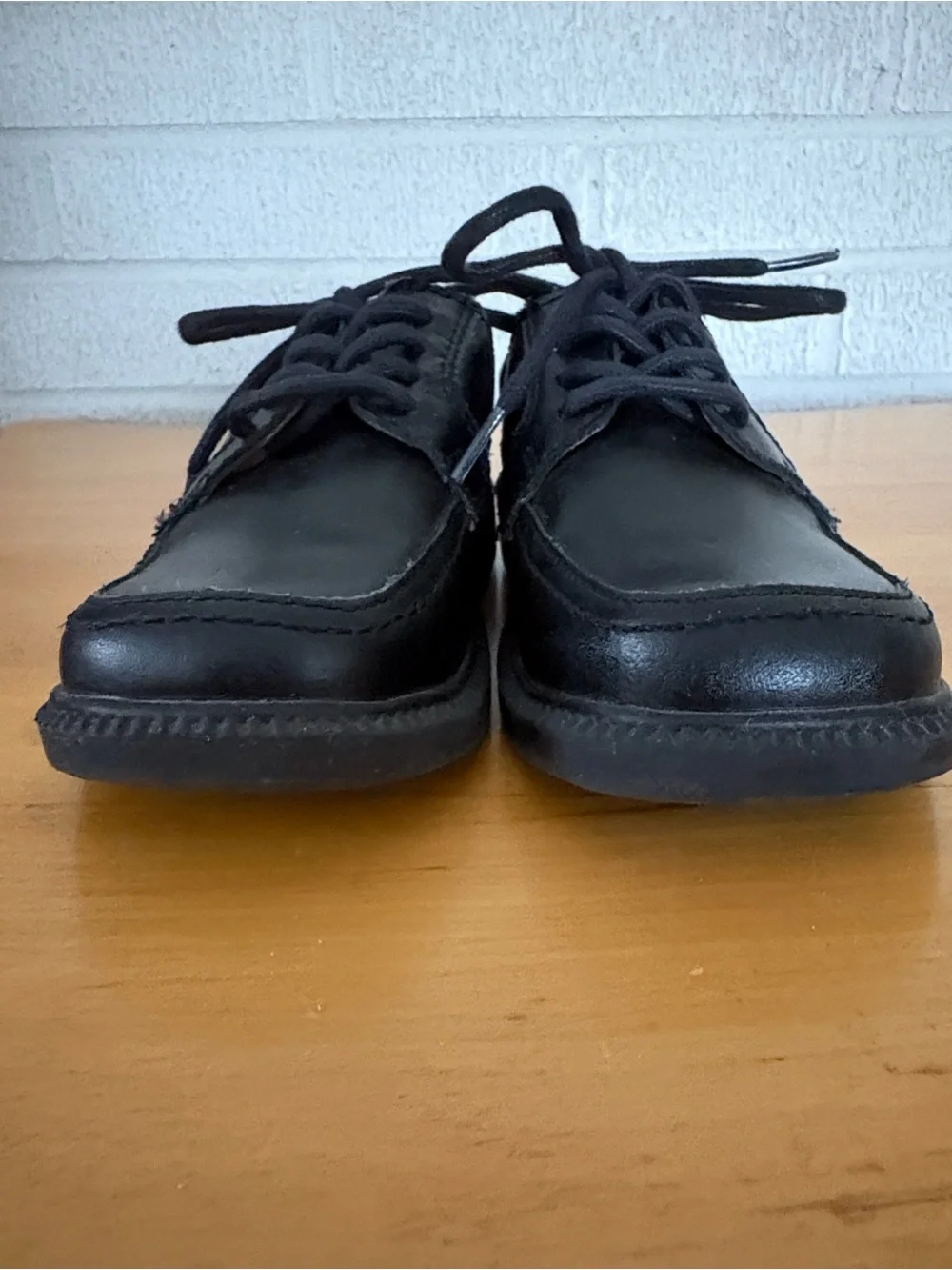 Florsheim Kids Boys Size 10M Billing Jr lace up Dress Shoe Oxford Black Leather